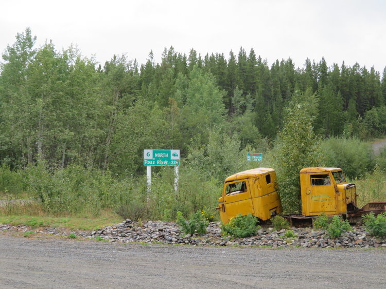 When it was closed, thousands of vehicles, oil barrels and other debree were left on the road. The Yukon side is fairly cleaned up and the remainder of old machinery is arranged neatly as historic displays.