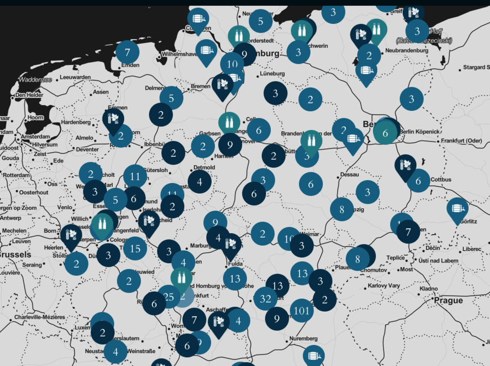 Mikrobrauer's map of breweries (click)