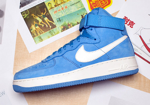baby blue high top air force ones
