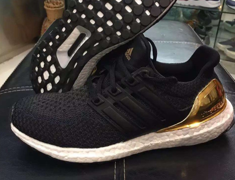 womens ultra boost black and gold