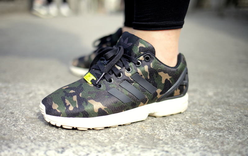adidas zx flux camouflage sneaker