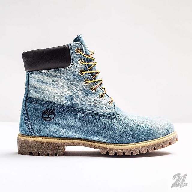 blue denim timberland boots