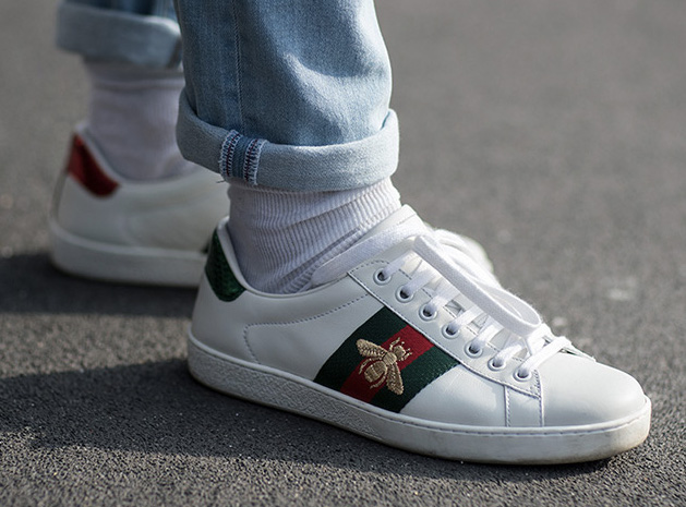 gucci leather ace sneakers