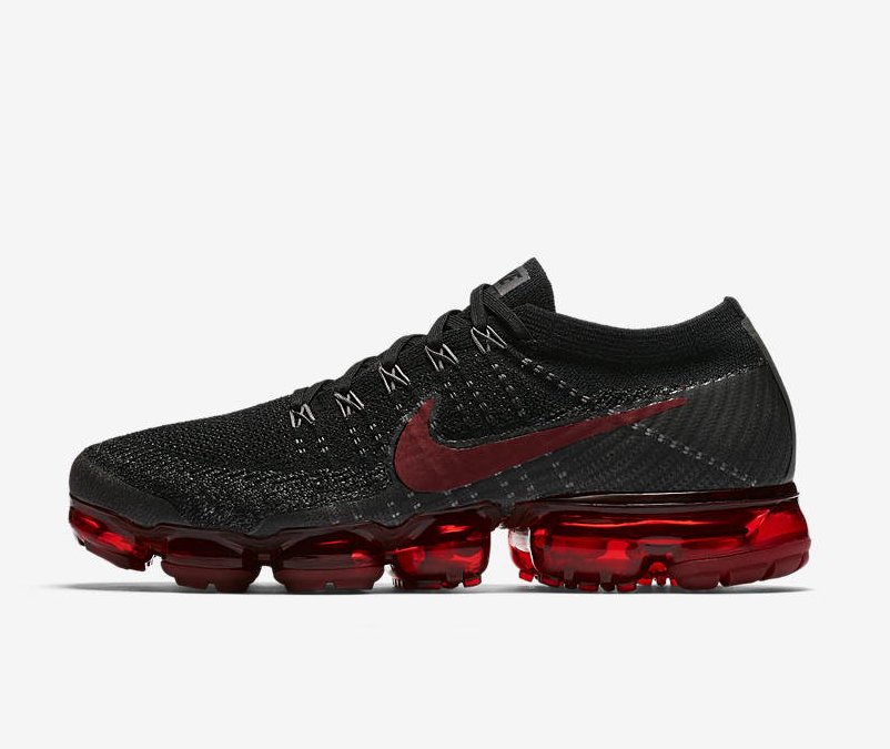 black and red vapormax