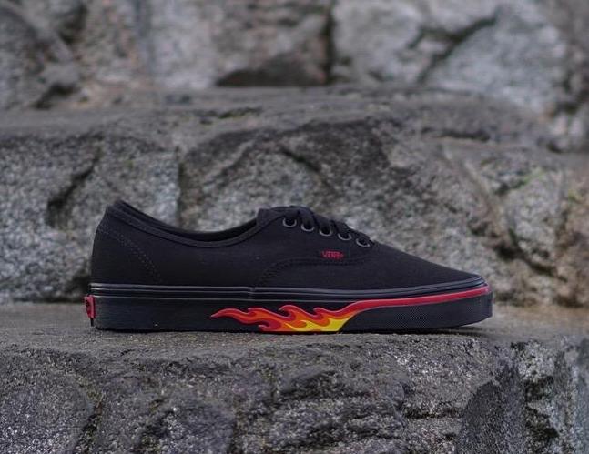 vans flame wall authentic