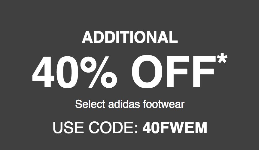 Extra 40% OFF select adidas Footwear 