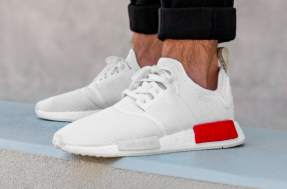 white and red nmd r1