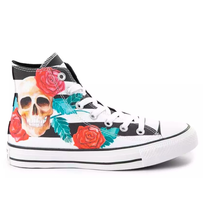 converse skull and roses