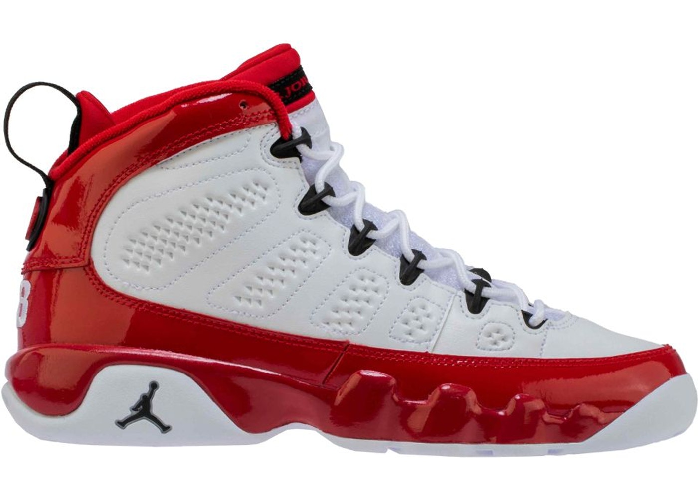 jordan 9 red and white
