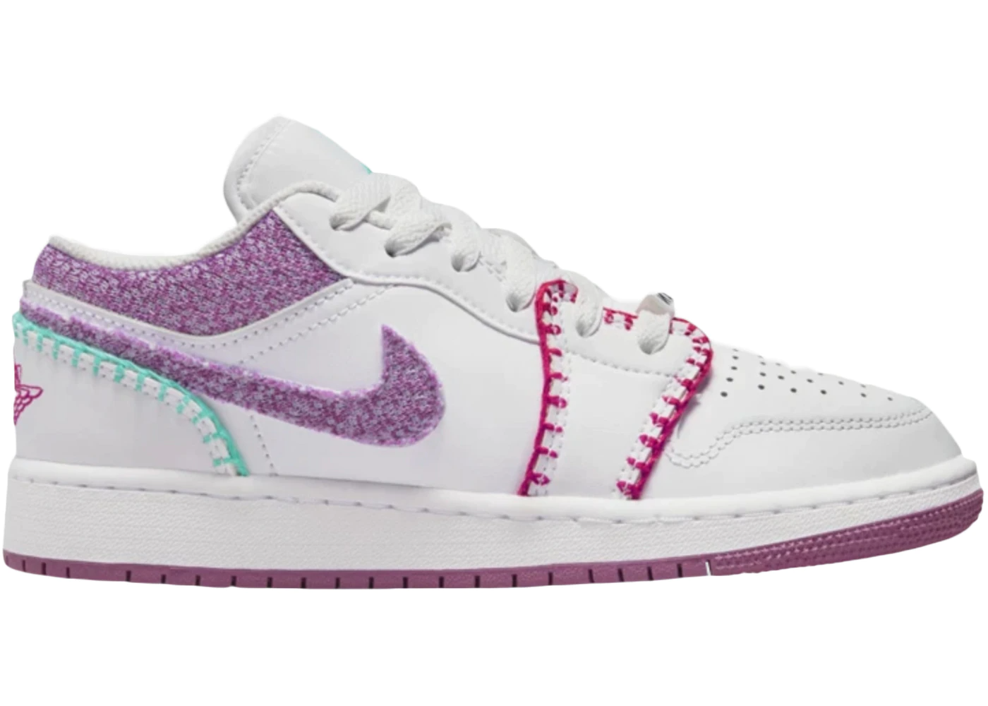 Now Available: Air Jordan 1 Low Knit (GS) "Rush Pink" — Sneaker Shouts
