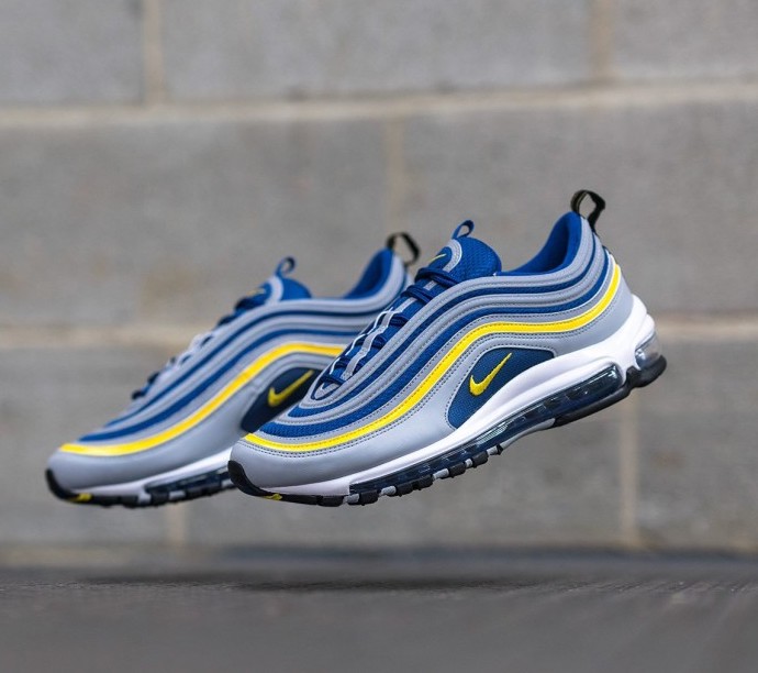 navy blue and yellow air max 97