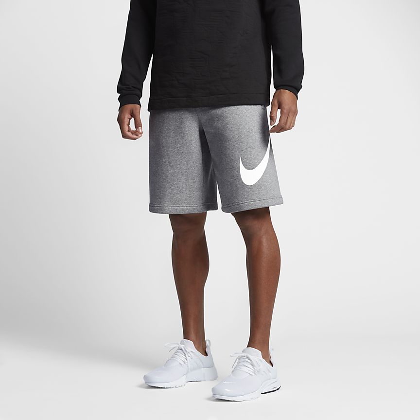 nike sportswear club fleece logo shorts