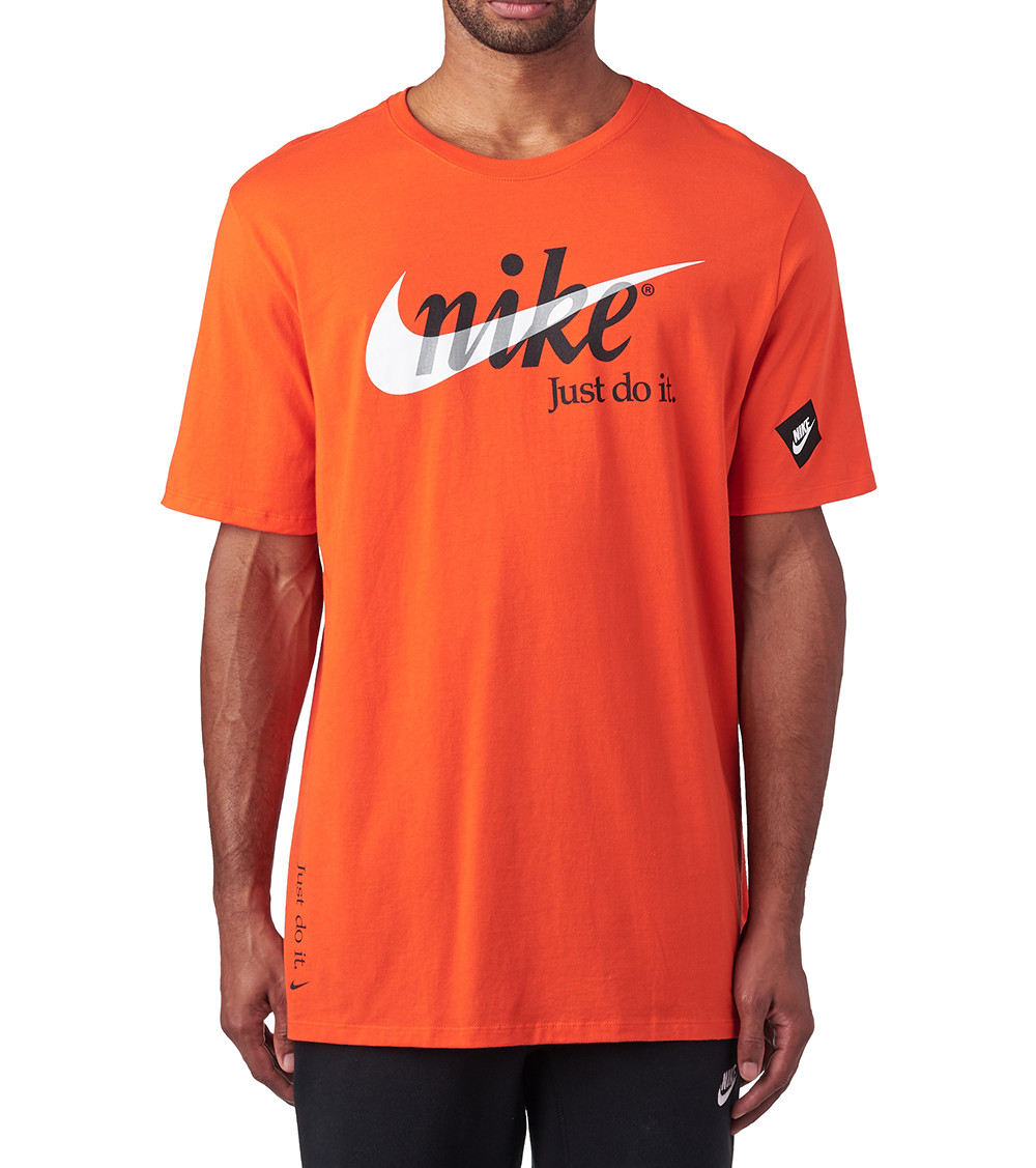 orange nike just do it shirt