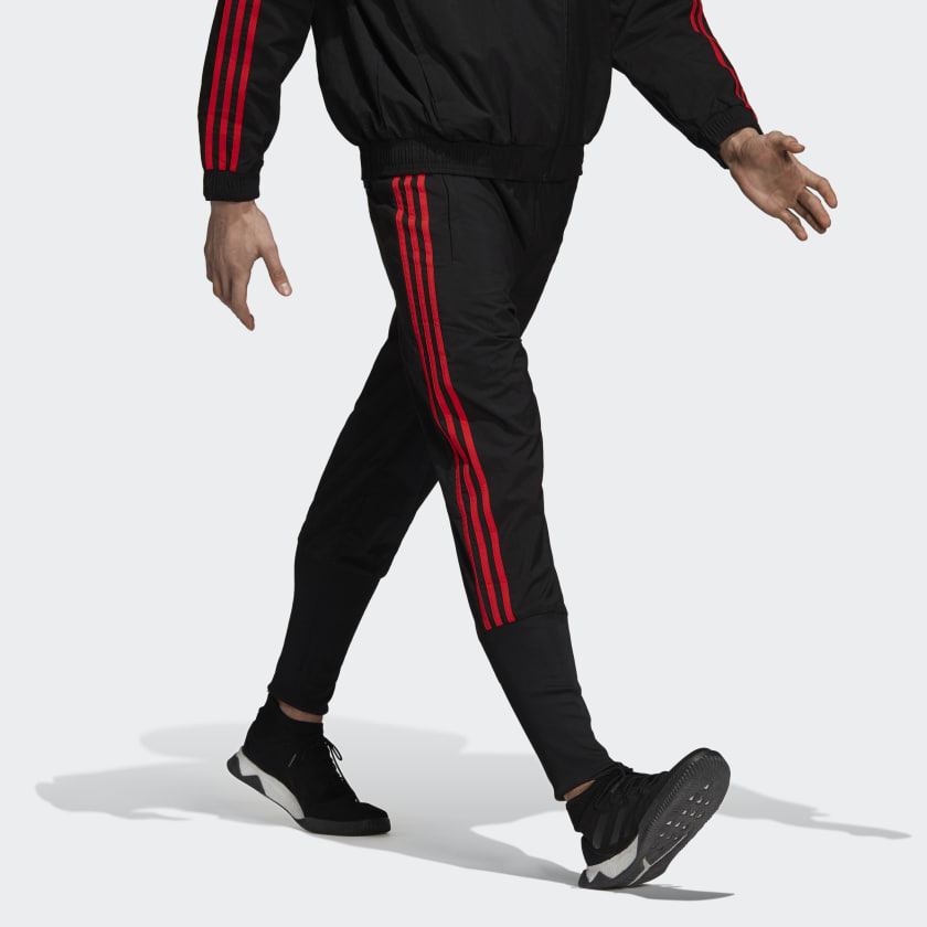 adidas black red pants