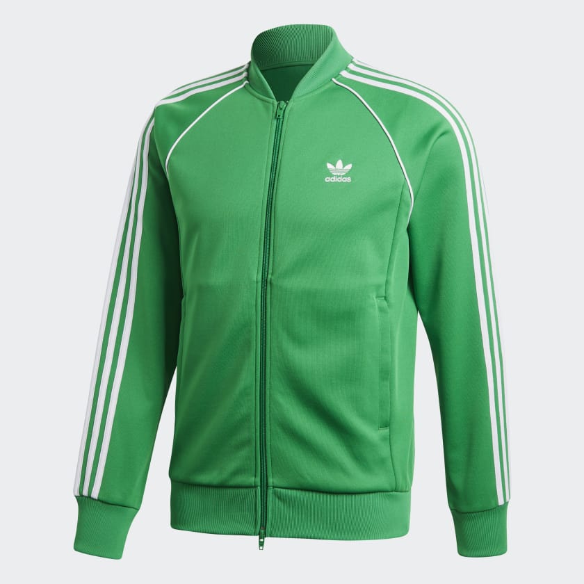 adidas sst track top green