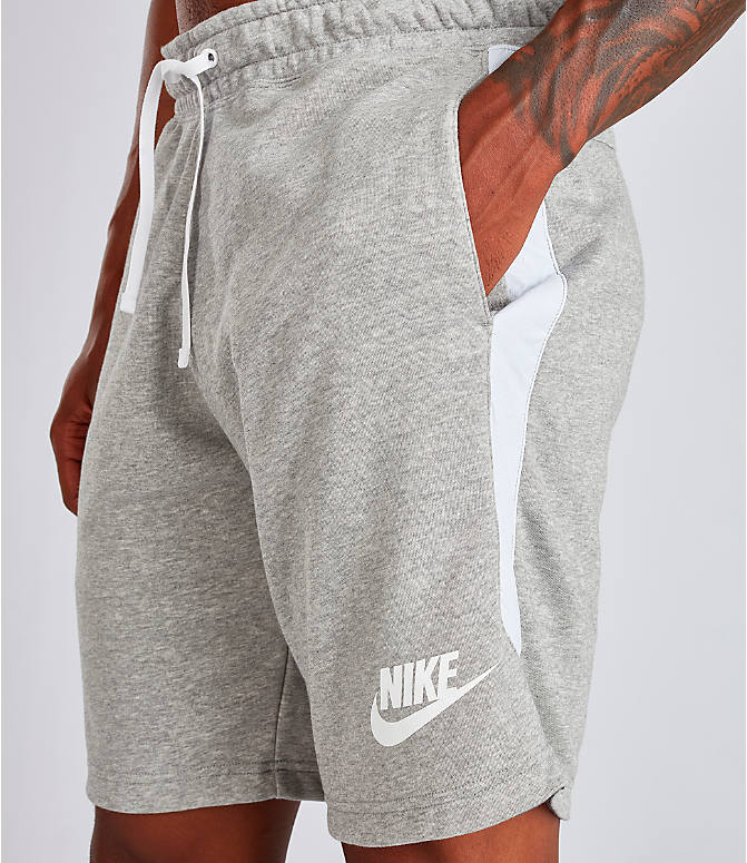 grey nike sweatpant shorts