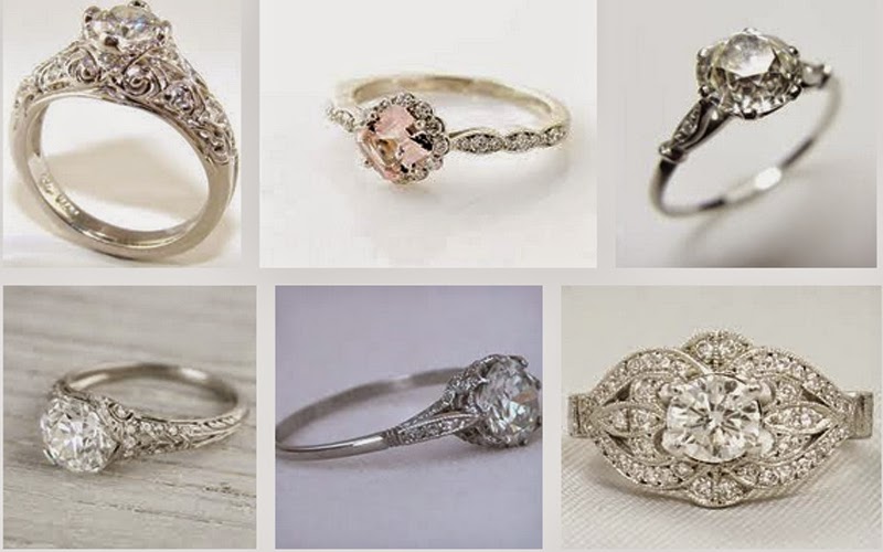 Inexpensive vintage style engagement rings