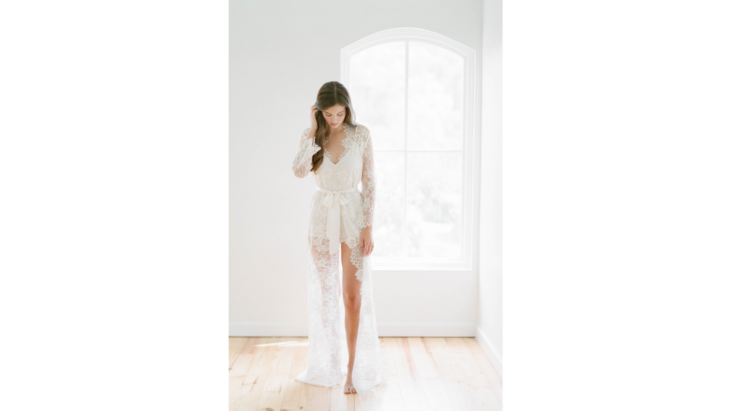 Swan Queen Lace Bridal Robe — Kinsley James Couture Bridal