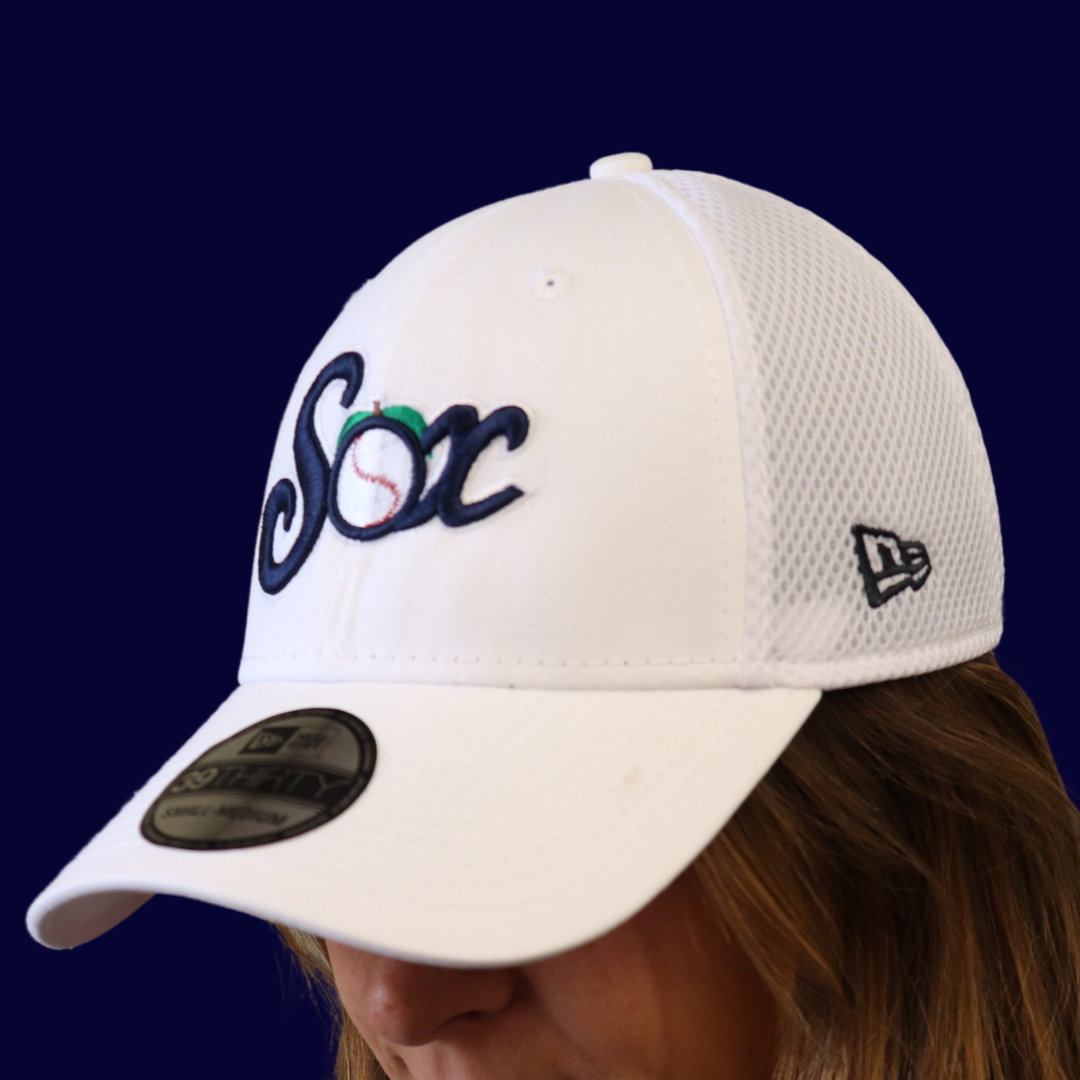 39Thirty New Era Hat White \'Sox\' Flex-Fit AppleSox —