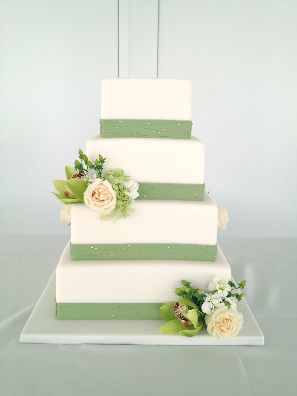 Sage Green Ribbon Cake — Eat Cake Be Merry