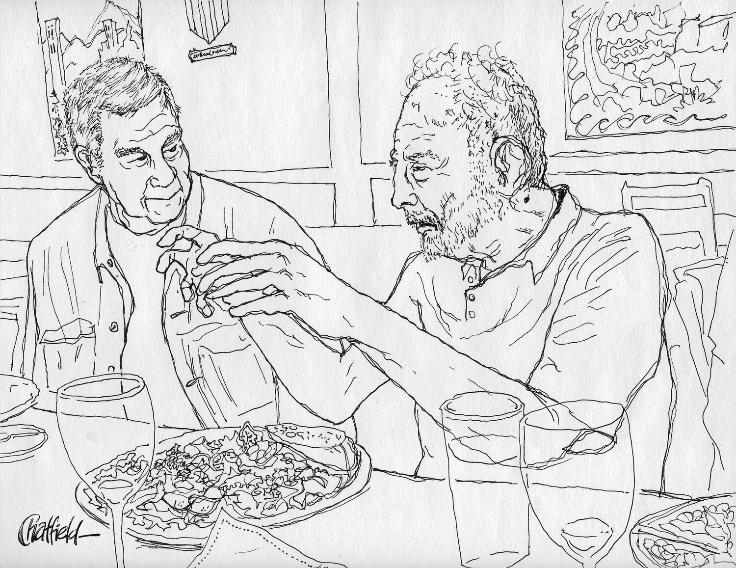 A New Yorker Cartoonist Lunch with Gus Van Sant - New Yorker Cartoonist  Jason Chatfield