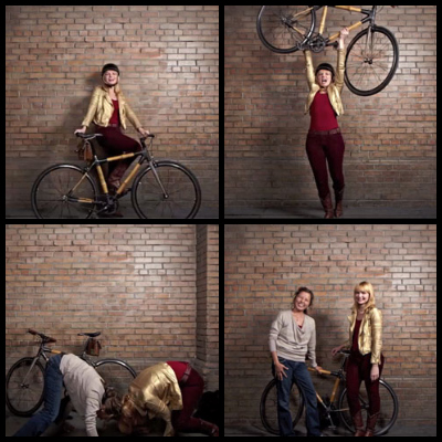 bikepretty, bike pretty, cycle style, cycle chic, bike model, bike fashion, cute bike, bamboo bike, liquid, spinster, artcrank, art crank, brick wall, niners, forty niners, san francisco