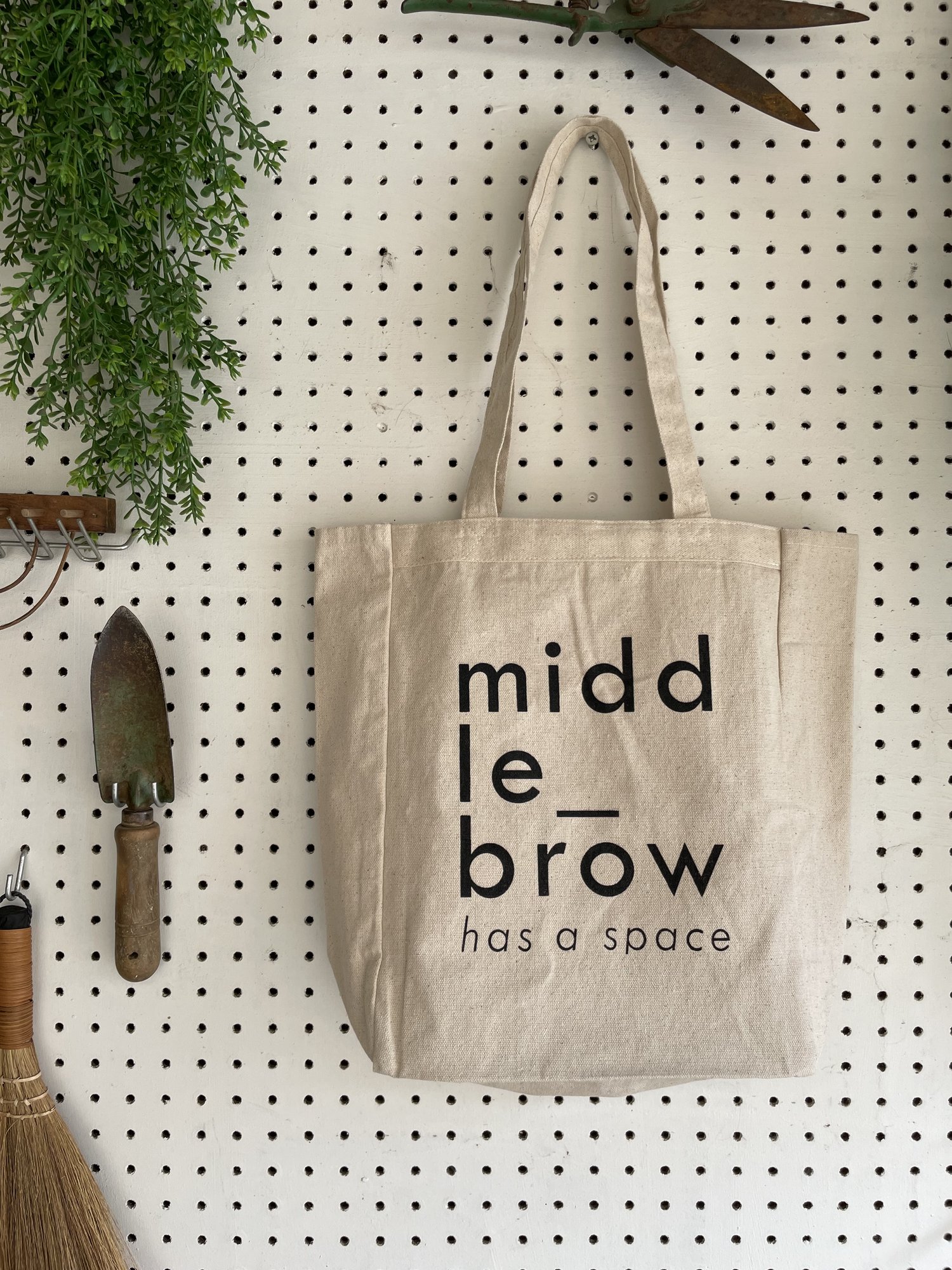 middle brow tote bag — middle brow