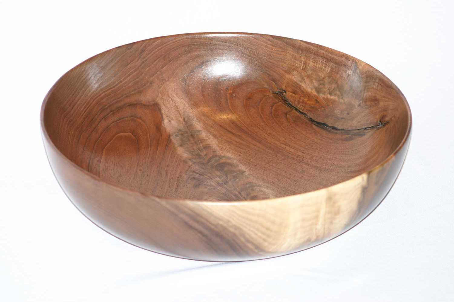 Sustainably sourced cherry & walnut hardwood 5 Handmade wooden bowl Handcrafted Artisan serving bowl Housewarming gift