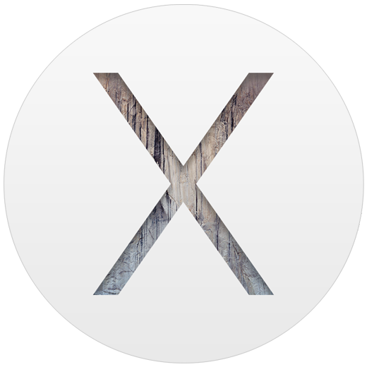 The logo of Mac OS 10.10
