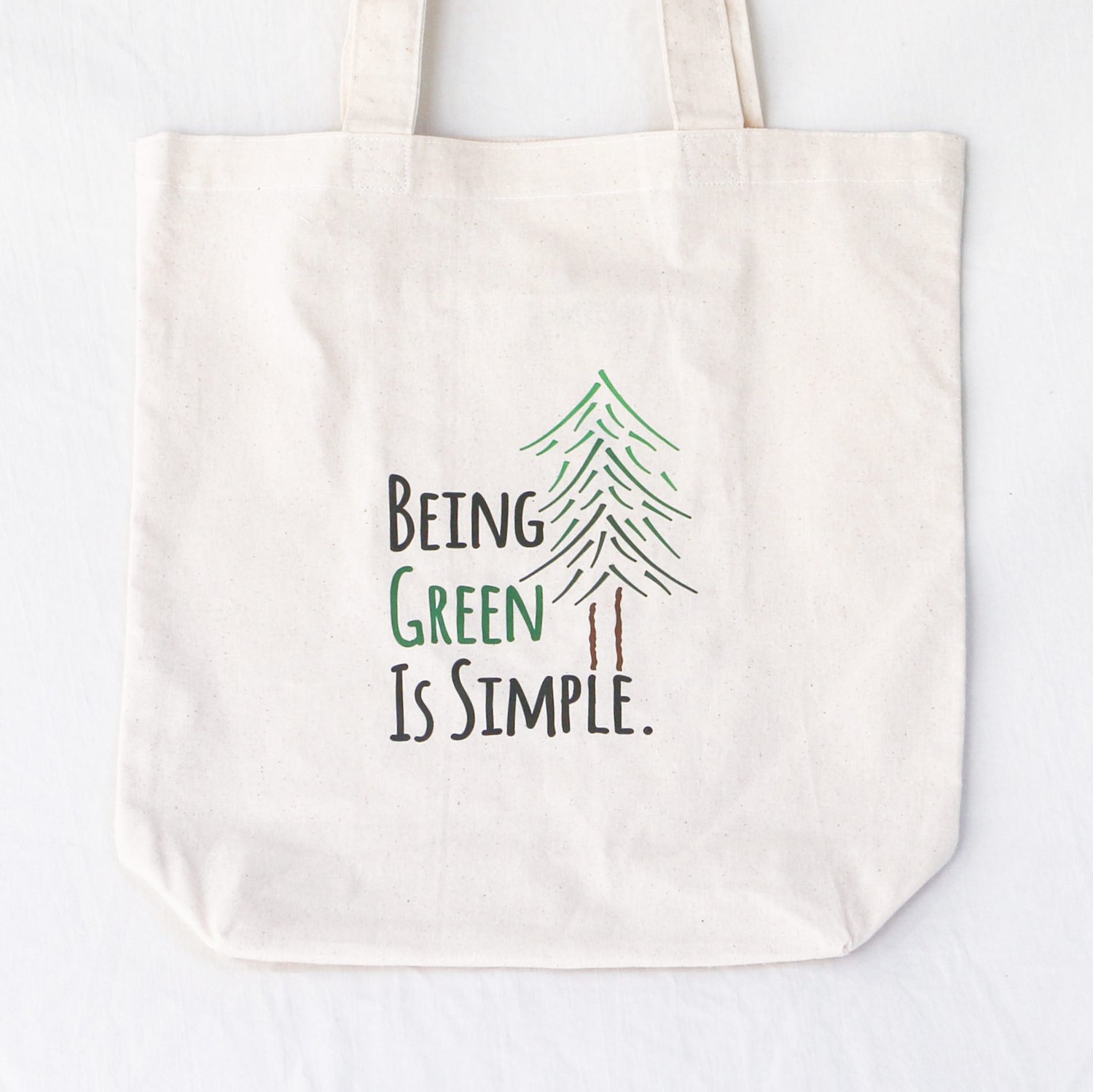 Being Green is Simple Organic Cotton Tote Bag — Simple Ecology