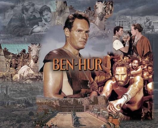 Charleston Heston as Judah in Ben Hur.