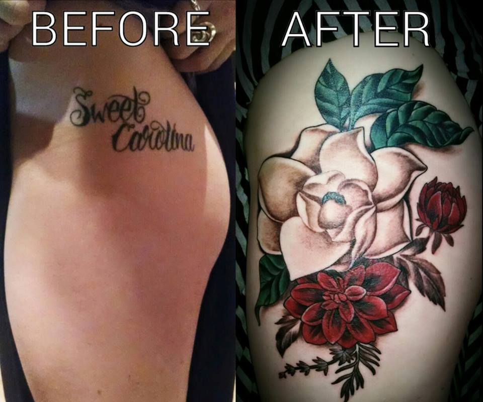 Cover Up Tattoo By Kimi Leger — Sacred Lotus Tattoo | Tattoo Shop,  Asheville NC