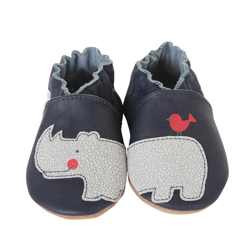 hippo blue baby leather shoes — MUSEUM 
