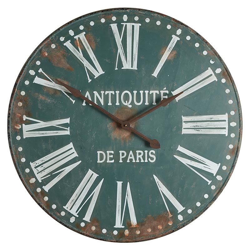 large vintage metal clock — MUSEUM OUTLETS