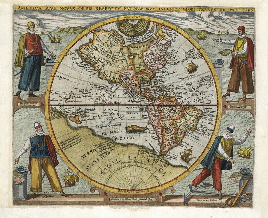 1596 Antique Old World Map Print — MUSEUM OUTLETS