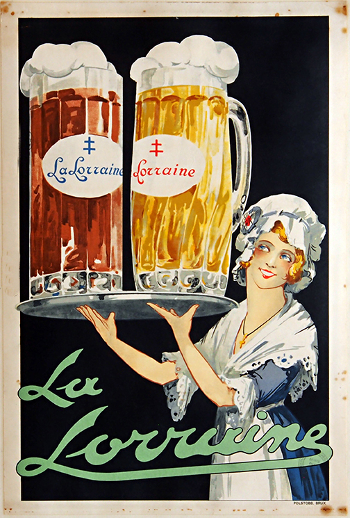 Vintage Beers Wines & Spirits Poster undated France Bières Maxeville 
