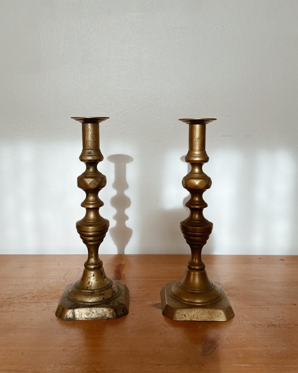 Vintage Brass Candlestick Holders
