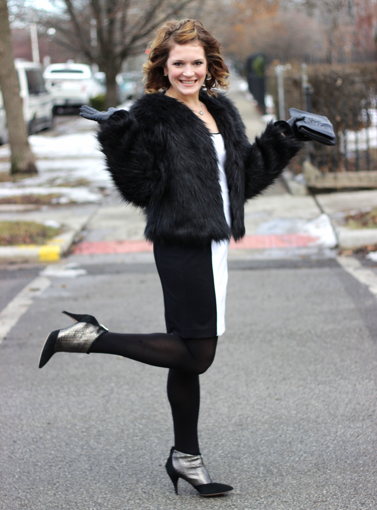 winter dress up ideas - long sleeve dress plus outerwear - belle meets world blog