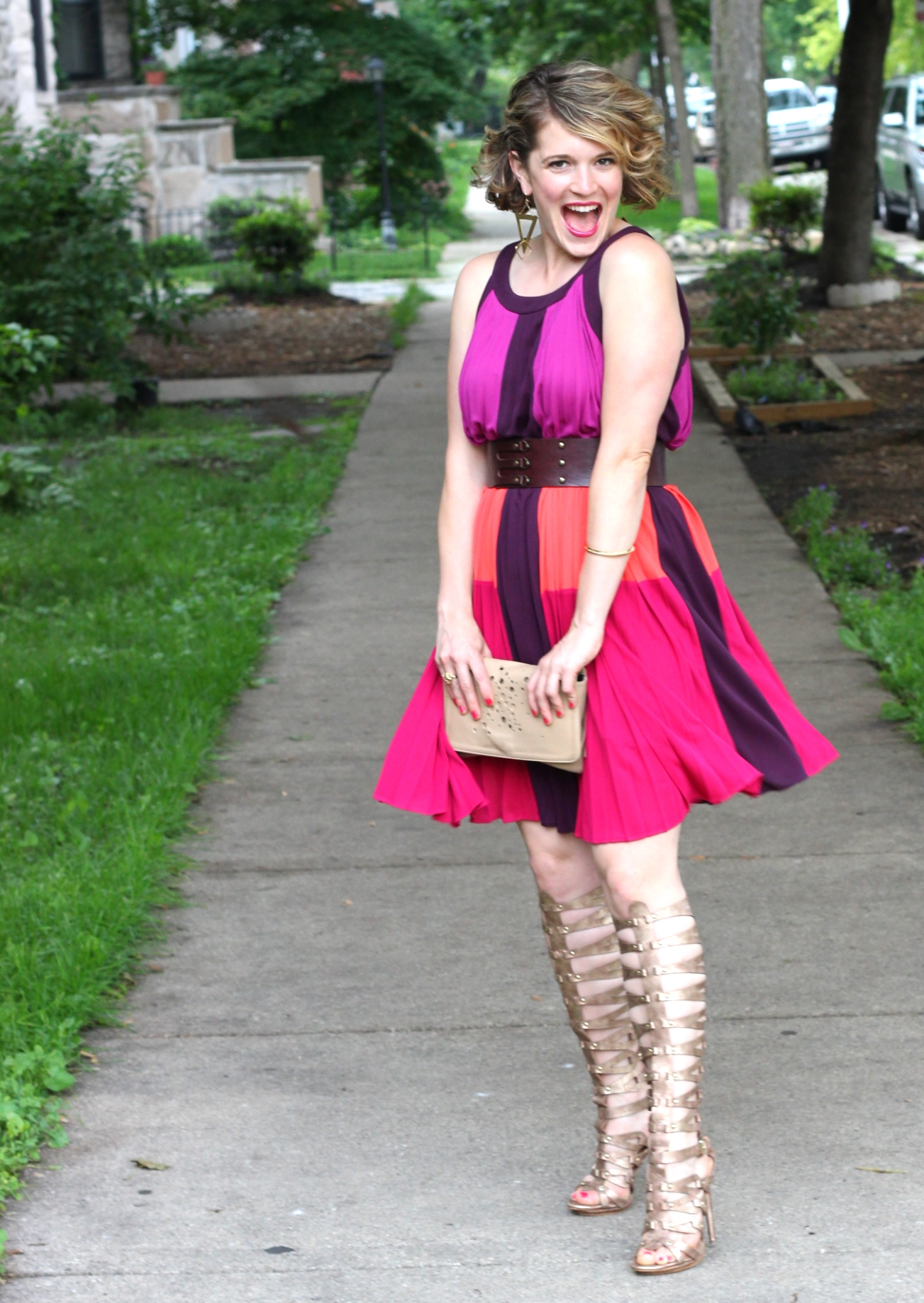 color block dress on belle meets world blog
