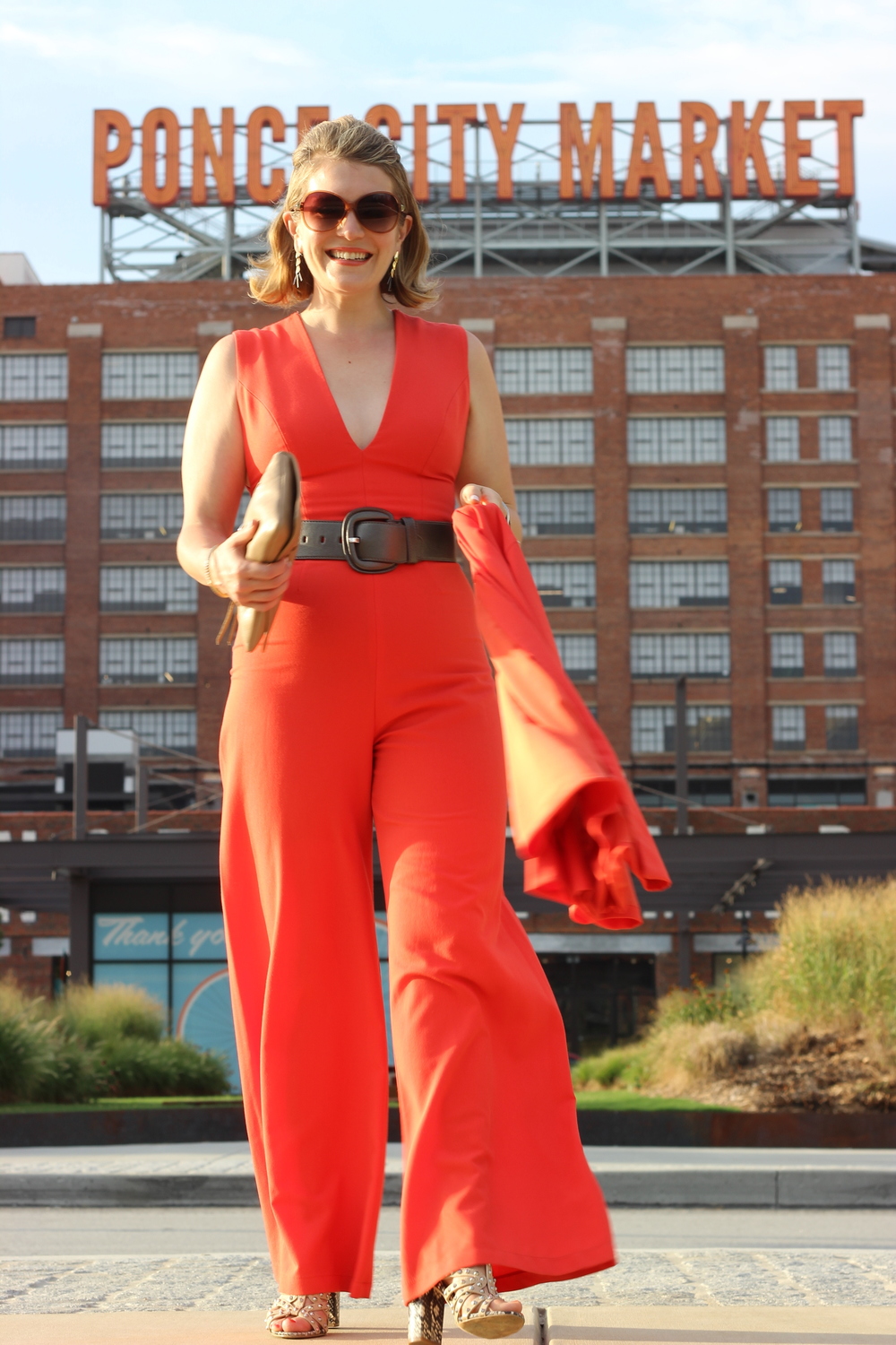 SMILING on date night to The Mercury at Ponce City Market // Jumpsuit by Alexis via Rent the Runway