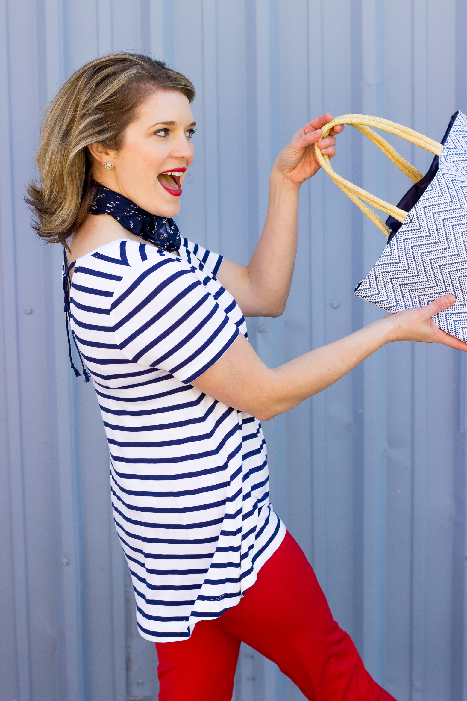 Striped tee on Belle Meets World blog