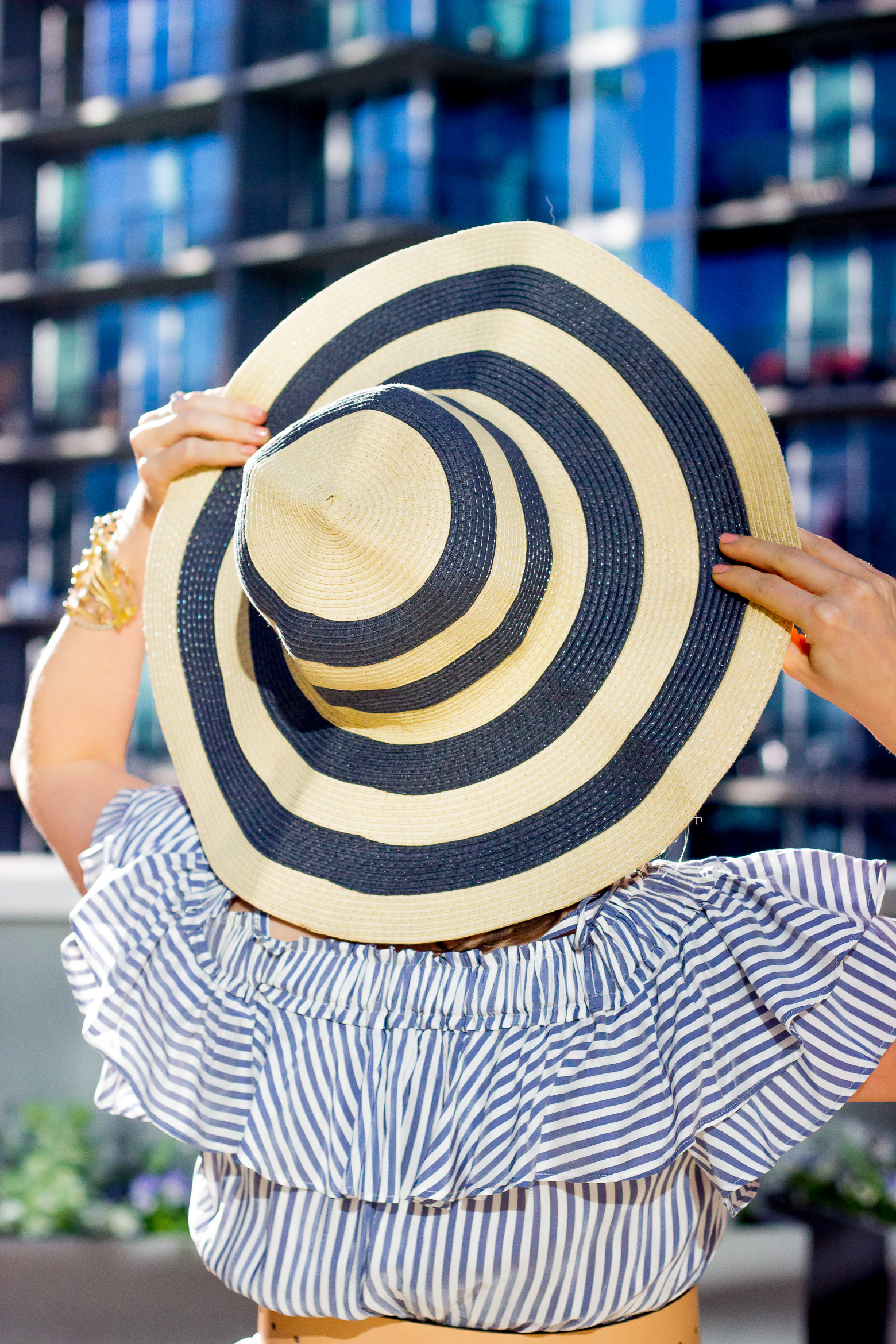 Striped sun hat