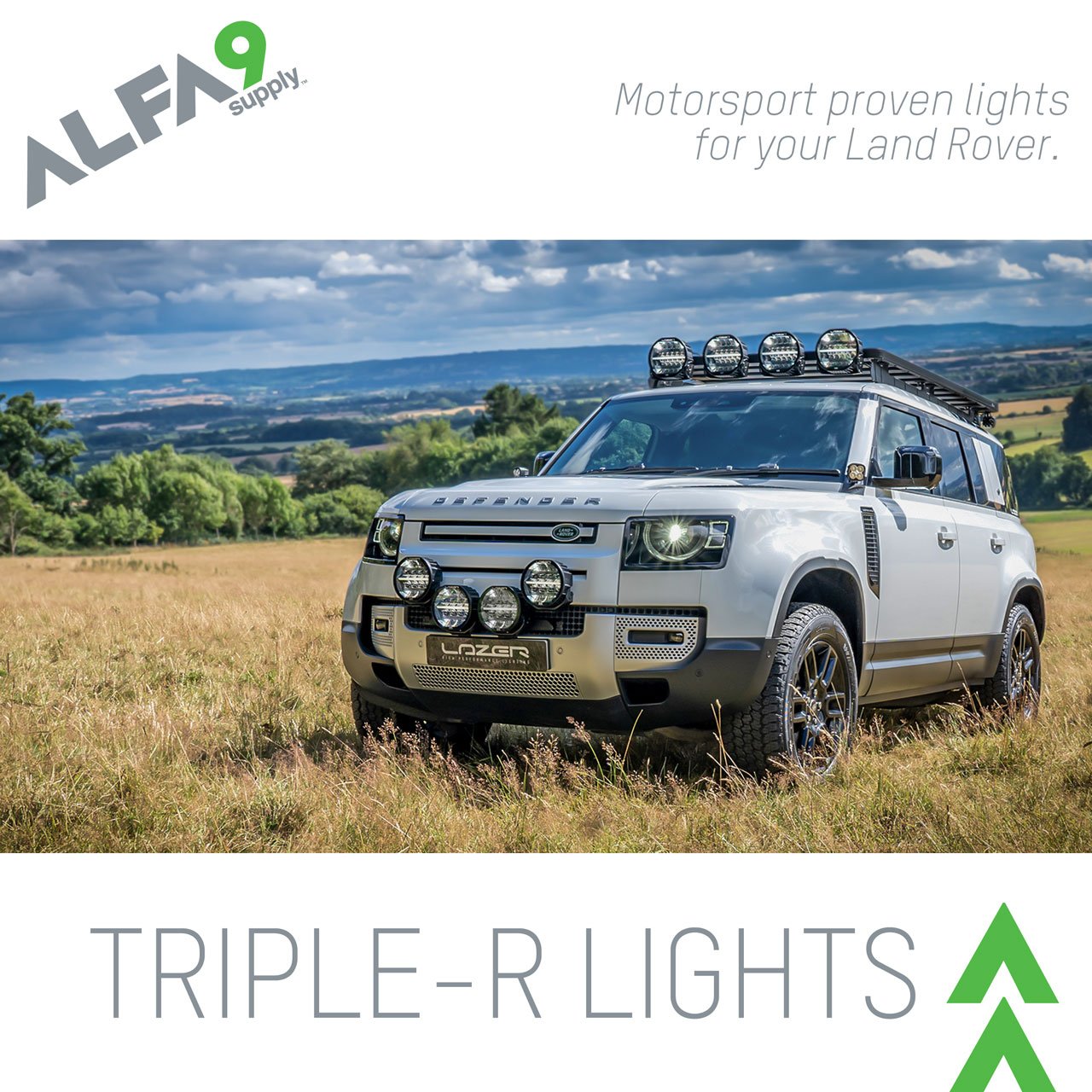 Alfa9 - Triple-R USA Land Rover Defender off road lighting kits — Alfa9  Supply