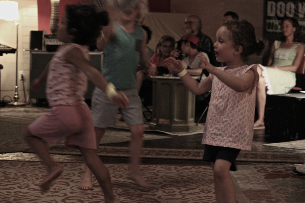 Children dance to the tunes!