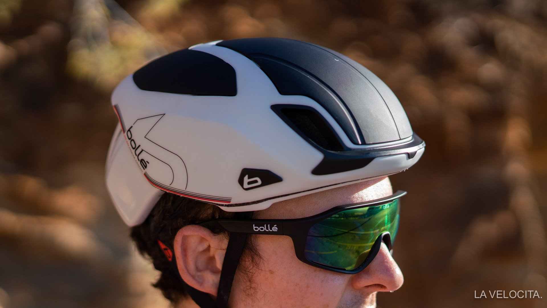 Bolle Premium The One White/Orange Medium 54-58cm Bicycle Helmet 