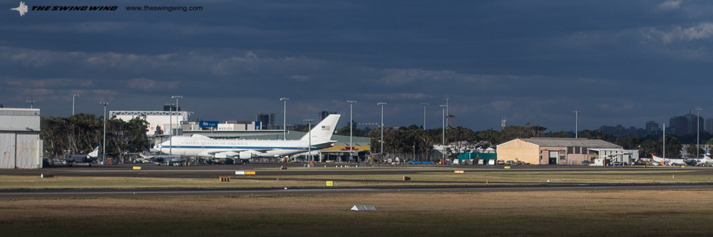 USAF E-4B at the Sydney General Aviation Apron