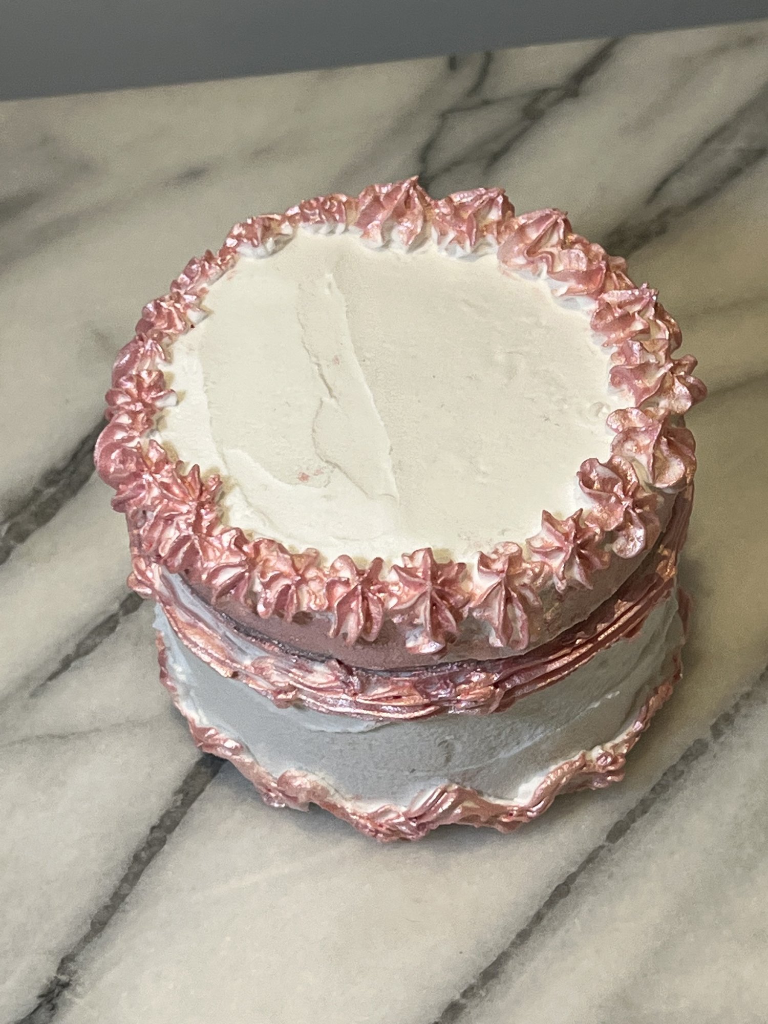 Wedding or Birthday Inspired PINK FAKE CAKE No words BOX — KRISTIN