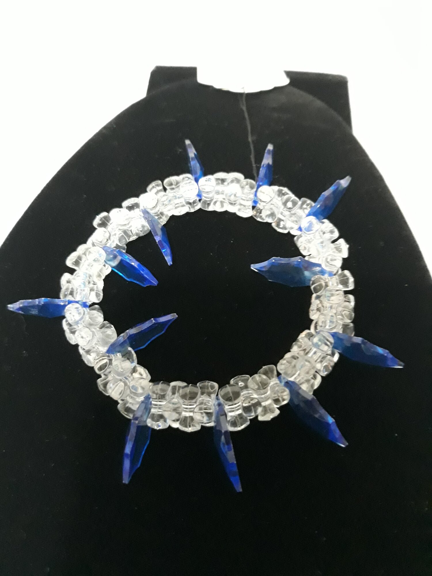 Crystal Clear Acrylic Bead Bracelet