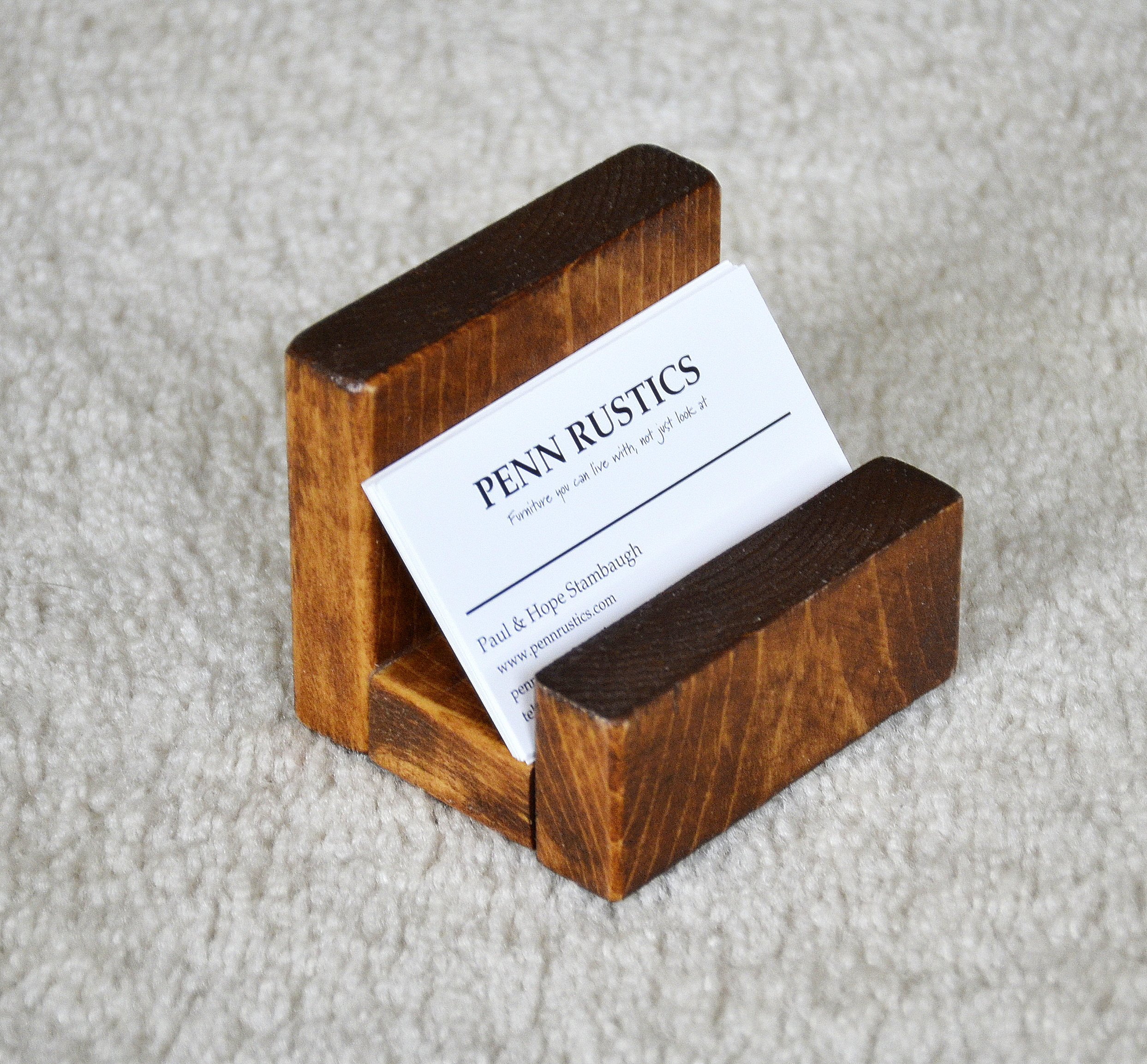 Wood Business Card Holder Business Card Stand For Desk Desk