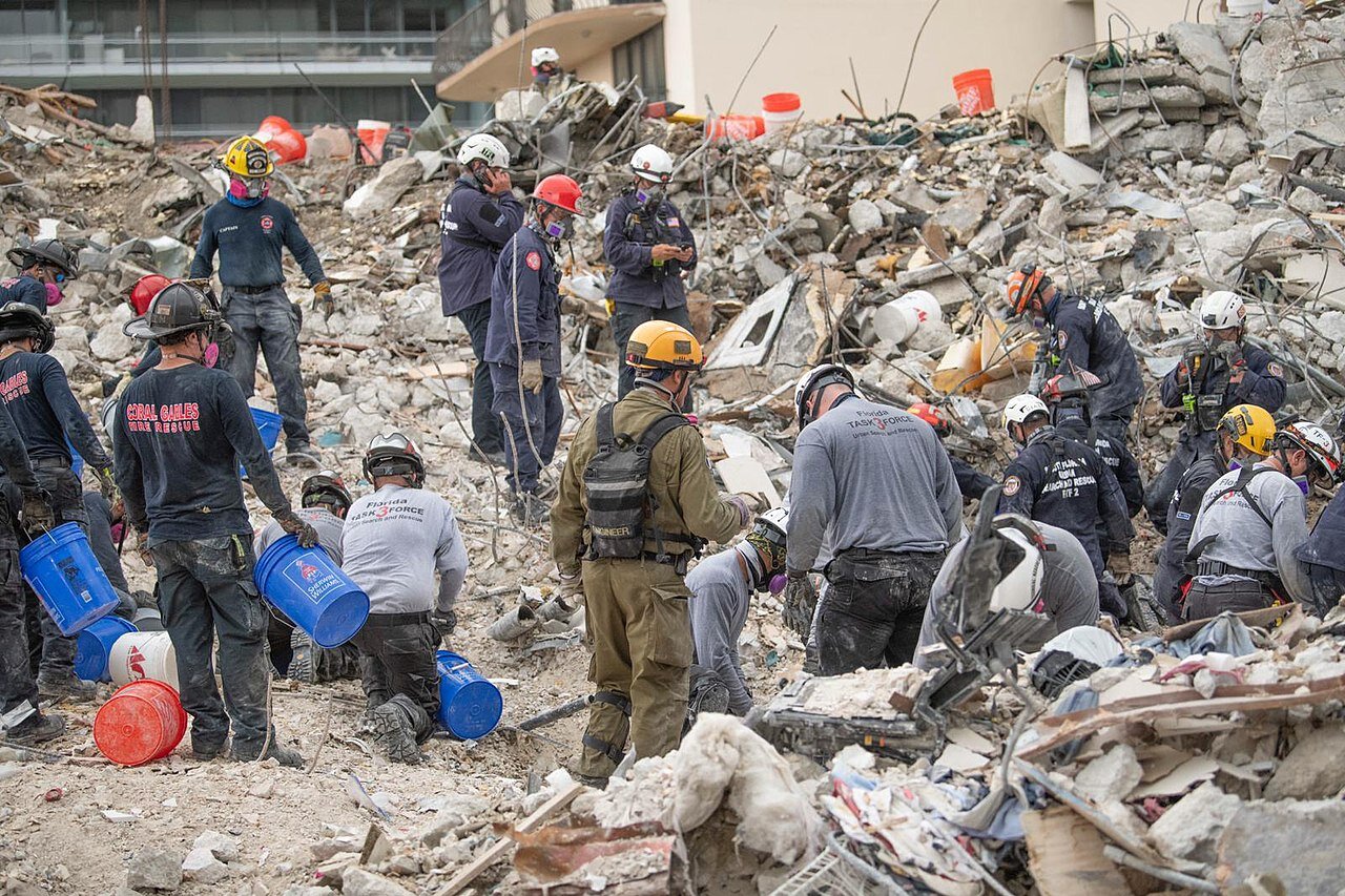 IDF Aid Mission to Surfside condominium building collapse%2C June 2021. III